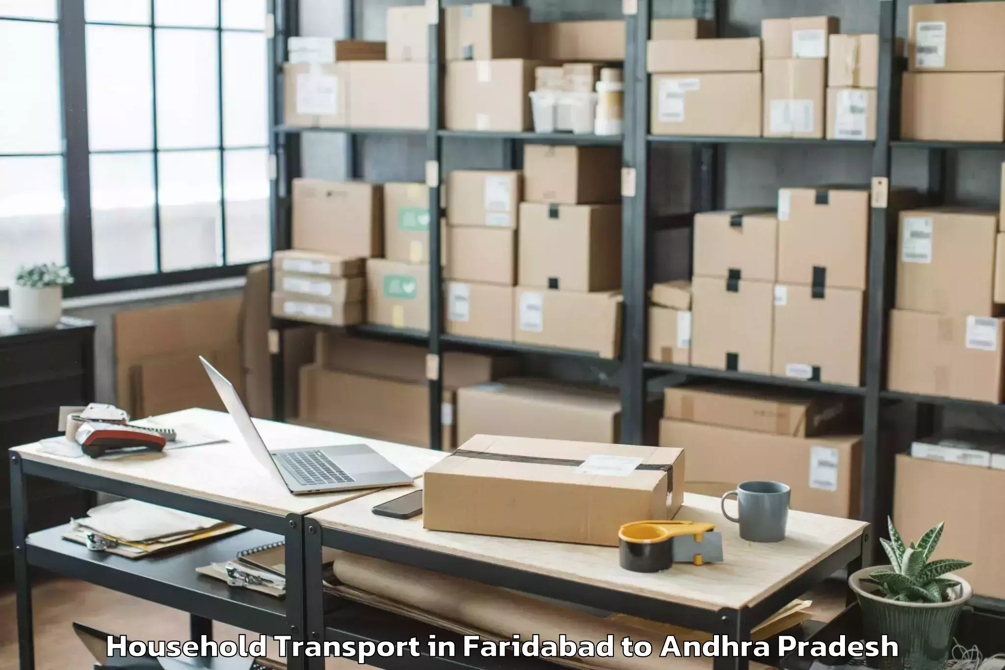 Book Faridabad to Addanki Household Transport